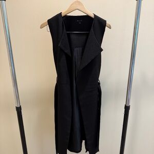 BLVD | Long black suit vest | S
